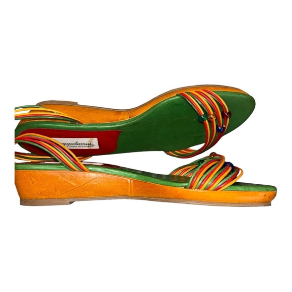 Hippopotamus Multicolor Strappy Sandals – Size 8 - Picture 5 of 10